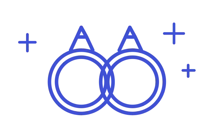 Contoh visual Blue Love Notes: cincin doodle